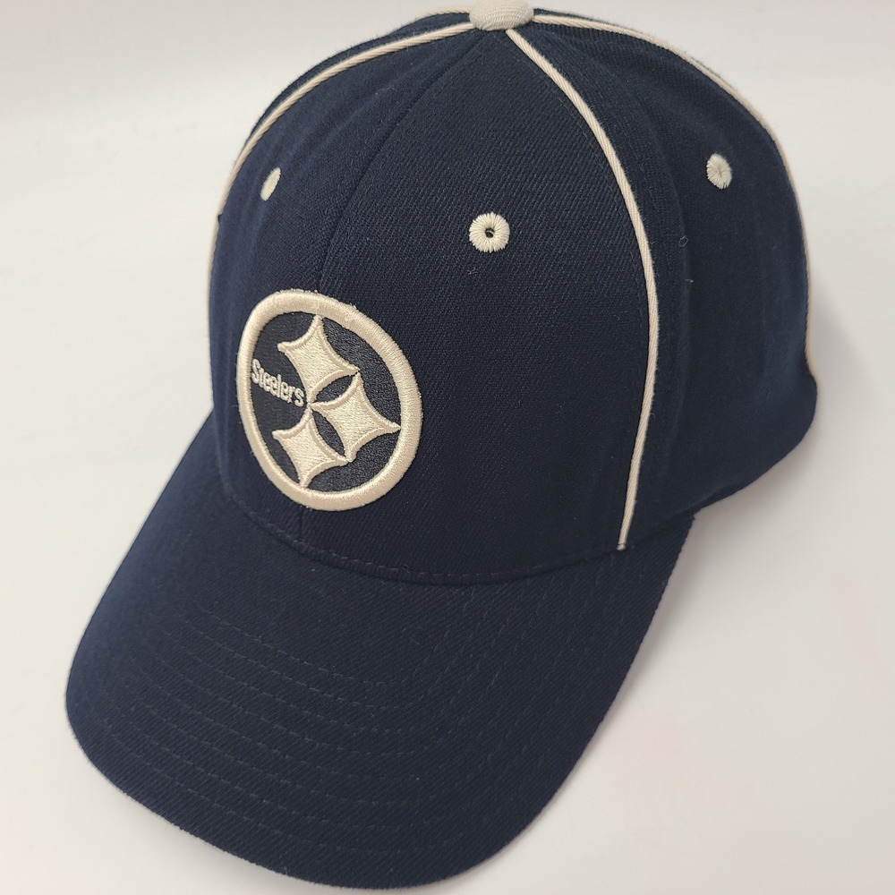 Pittsburgh Steelers Hat Fitted One Size Reebok Black Beige NFL Football Logo Men